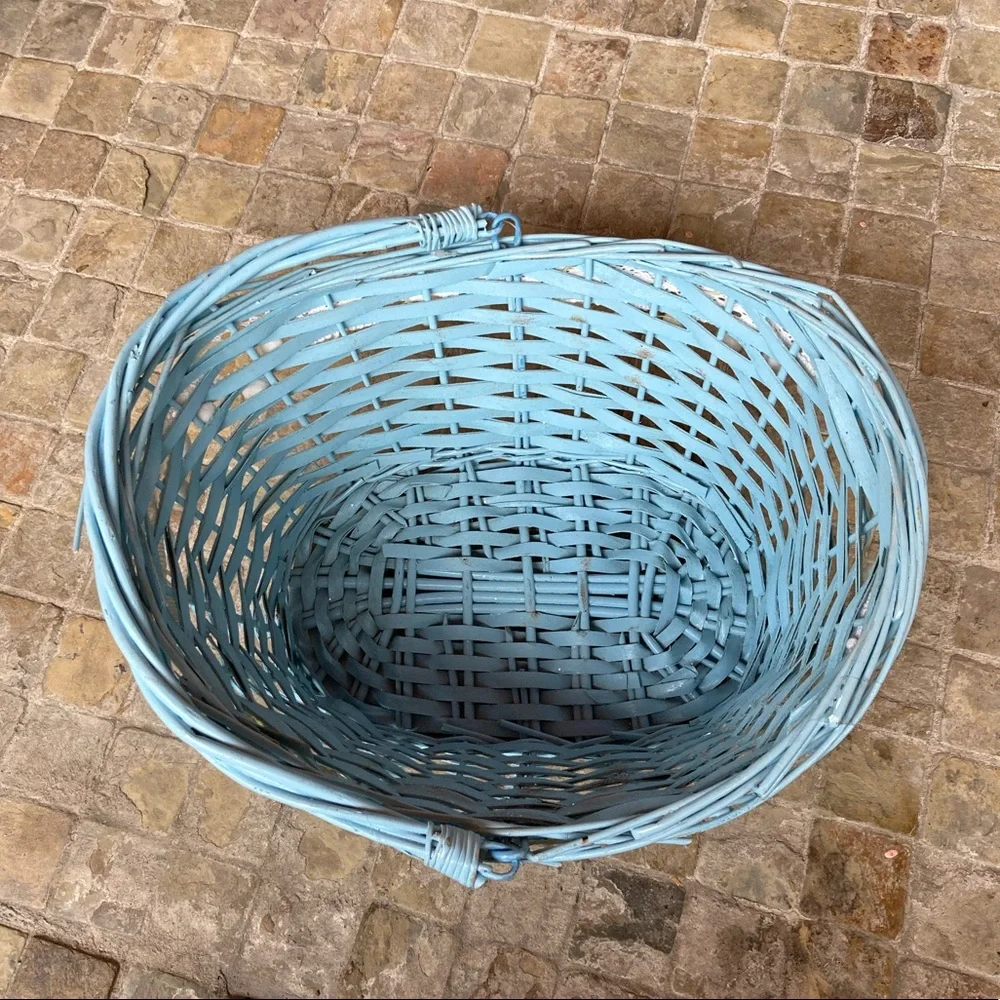 Blue woven basket
